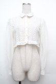 画像1: axes femme POETIQUE / チャイナボタンレースブラウス  白 S-26-03-23-006-AX-BL-AS-ZS (1)