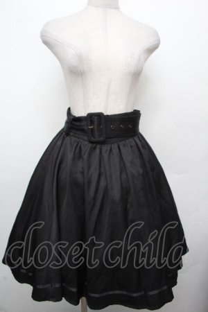 画像: axes femme / ベルト付クラシカルスカート  黒 S-26-03-23-053-AX-SK-AS-ZS