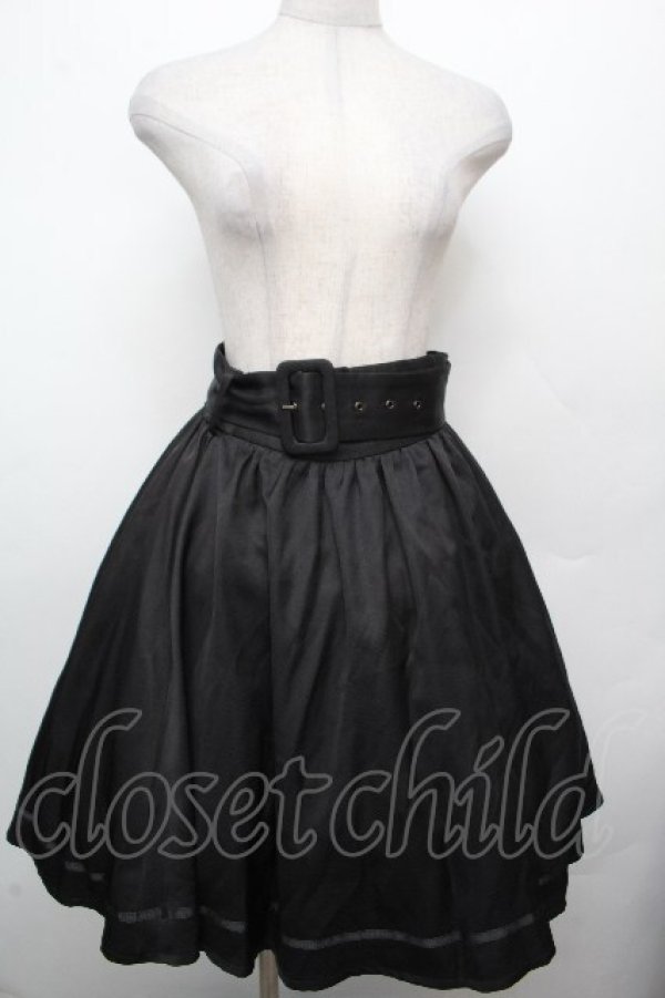 画像1: axes femme / ベルト付クラシカルスカート  黒 S-26-03-23-053-AX-SK-AS-ZS (1)