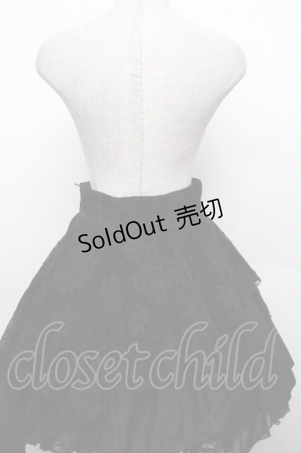 画像2: BPN / オパール加工イレヘムスカート  黒 S-26-03-23-054-GO-SK-AS-ZS (2)