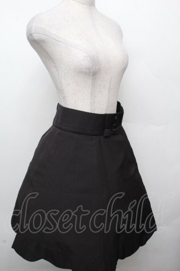 画像3: Ank Rouge / 裾スカラップリボンスカート  黒 S-26-03-23-055-CA-PA-HR-ZS (3)