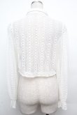 画像2: axes femme POETIQUE / チャイナボタンレースブラウス  白 S-26-03-23-006-AX-BL-AS-ZS (2)