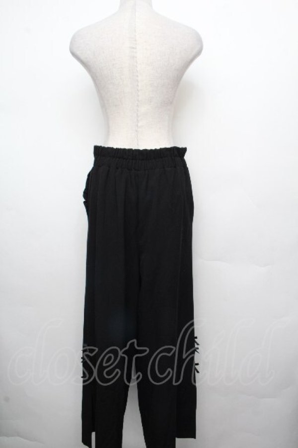 画像2: axes femme POETIQUE / プチリボンスリットワイドパンツ  黒 S-26-03-23-060-AX-PA-AS-ZS (2)