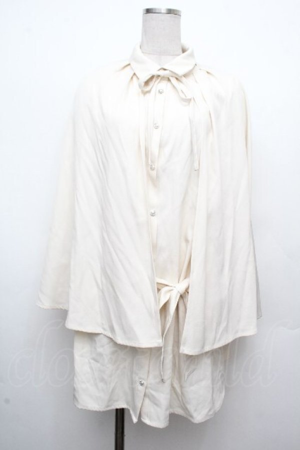 画像1: axes femme / ロングケープセットミニワンピース  オフ S-26-03-23-008-AX-OP-AS-ZS (1)