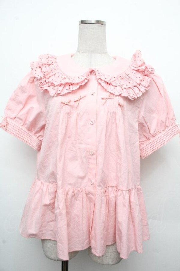画像1: LOLITA / フリルブラウス  ピンク S-26-03-23-013-LO-BL-AS-ZS (1)