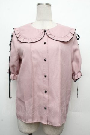 画像: MA*RS / 袖スピンドル丸襟ブラウス  ピンク S-26-03-23-016-EL-BL-HR-ZS