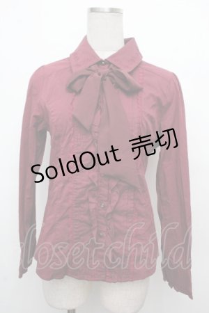 画像: axes femme / ローズ刺繍フリルブラウス  オフ S-26-03-23-020-AX-BL-AS-ZS