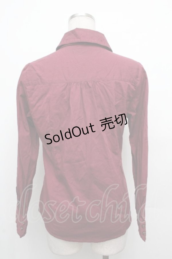 画像2: axes femme / ローズ刺繍フリルブラウス  オフ S-26-03-23-020-AX-BL-AS-ZS (2)