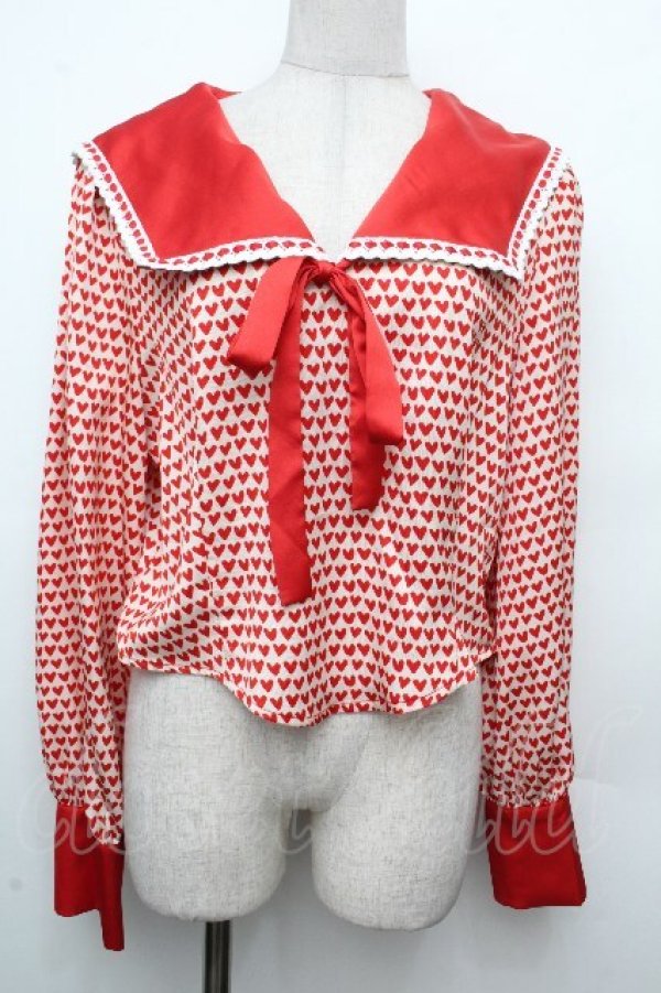 画像1: LOLITA / ブラウス  オフｘ赤 S-26-03-23-022-LO-BL-AS-ZS (1)