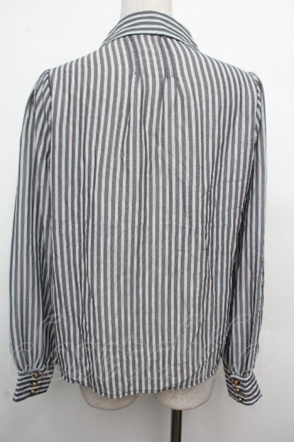 画像2: Amavel / ストライプブラウス  グレー S-26-03-23-026-CA-BL-AS-ZS (2)