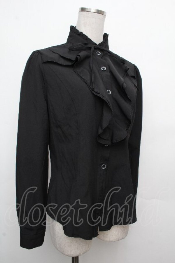 画像3: LOLITA / フリルブラウス  黒 S-26-03-23-028-LO-BL-AS-ZS (3)