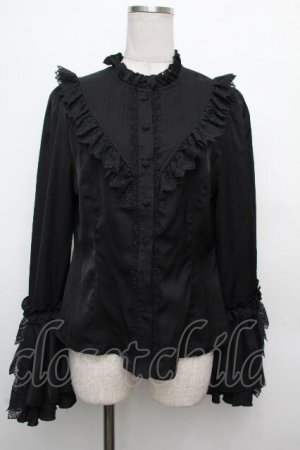 画像: Hoshibako Works / 星夜の旅　姫袖ブラウス  黒 S-26-03-23-030-LO-BL-AS-ZS