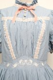 画像4: Hoshibako Works / ベルスーズリボン刺繍ワンピース  サックス S-26-03-23-031-LO-OP-AS-ZS (4)