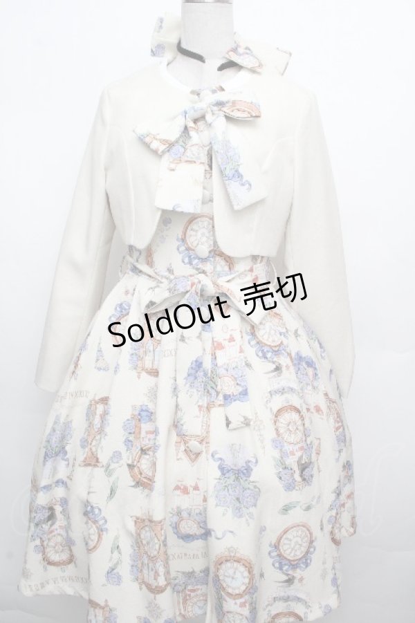 画像1: Forest Wardrobe / 永遠のエコー半袖ワンピース+ジャケットセット  アイボリー S-26-03-23-033-LO-OP-HR-ZS (1)