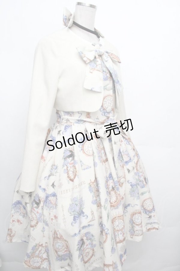 画像3: Forest Wardrobe / 永遠のエコー半袖ワンピース+ジャケットセット  アイボリー S-26-03-23-033-LO-OP-HR-ZS (3)