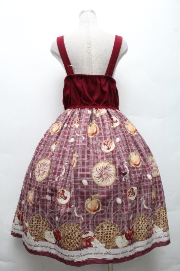 画像2: axes femme POETIQUE / アップルパイレースアップワンピース M 赤 S-26-03-24-003-AX-OP-TE-ZS (2)