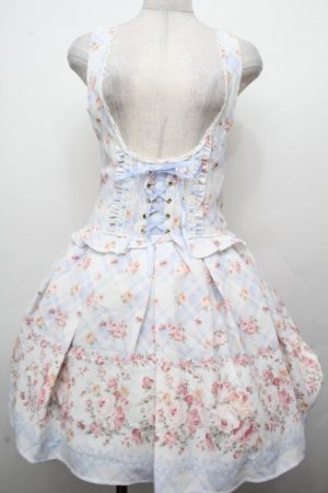 画像: LIZ LISA / フラワー＆チェック柄ジャンスカ  サックス S-26-03-24-028-LO-OP-HR-ZS