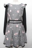 画像1: LIZ LISA / 千鳥花柄ワンピース 0 黒 S-26-03-24-031-LO-OP-SZ-ZS (1)