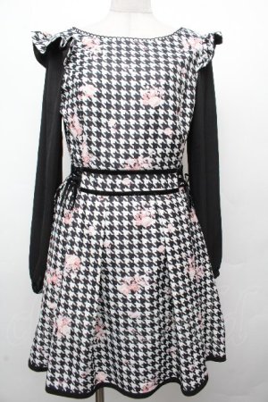 画像: LIZ LISA / 千鳥花柄ワンピース 0 黒 S-26-03-24-031-LO-OP-SZ-ZS