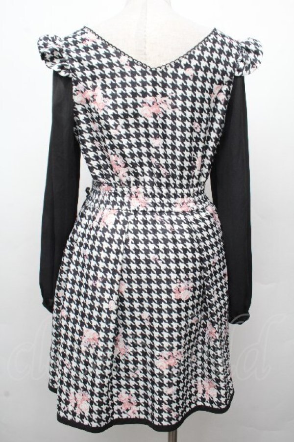 画像2: LIZ LISA / 千鳥花柄ワンピース 0 黒 S-26-03-24-031-LO-OP-SZ-ZS (2)