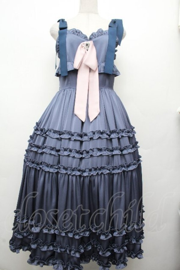 画像1: Angelic Pretty / Classy Ladyジャンパースカート  ネイビー S-26-03-24-036-AP-OP-SA-ZS (1)
