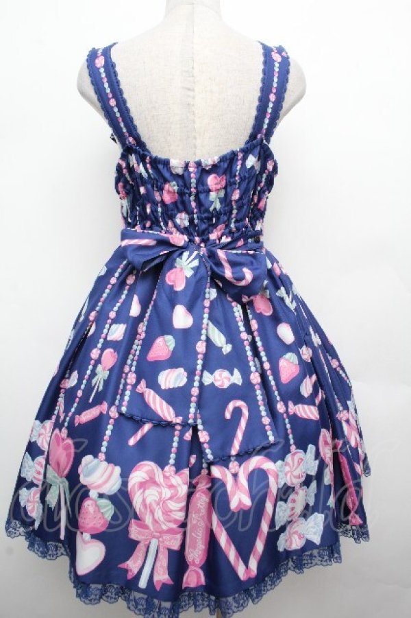 画像2: Angelic Pretty / Candy Ornamentジャンパースカート  ネイビー S-26-03-24-037-AP-OP-SA-ZS (2)