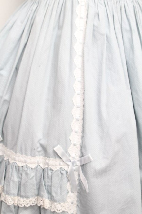 画像5: metamorphose / 裾フリルジャンパースカート（水玉）  サックス S-26-03-24-039-ME-OP-HR-ZS (5)