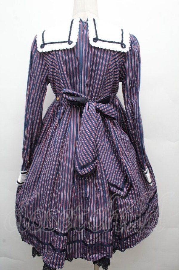 画像2: Angelic Pretty / Universityワンピース  紺ｘ赤 S-26-03-24-041-AP-OP-AS-ZS (2)