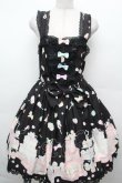 画像1: Angelic Pretty / Decoration Dream後ろフリルジャンパースカート  黒 S-26-03-24-043-AP-OP-SZ-ZS (1)