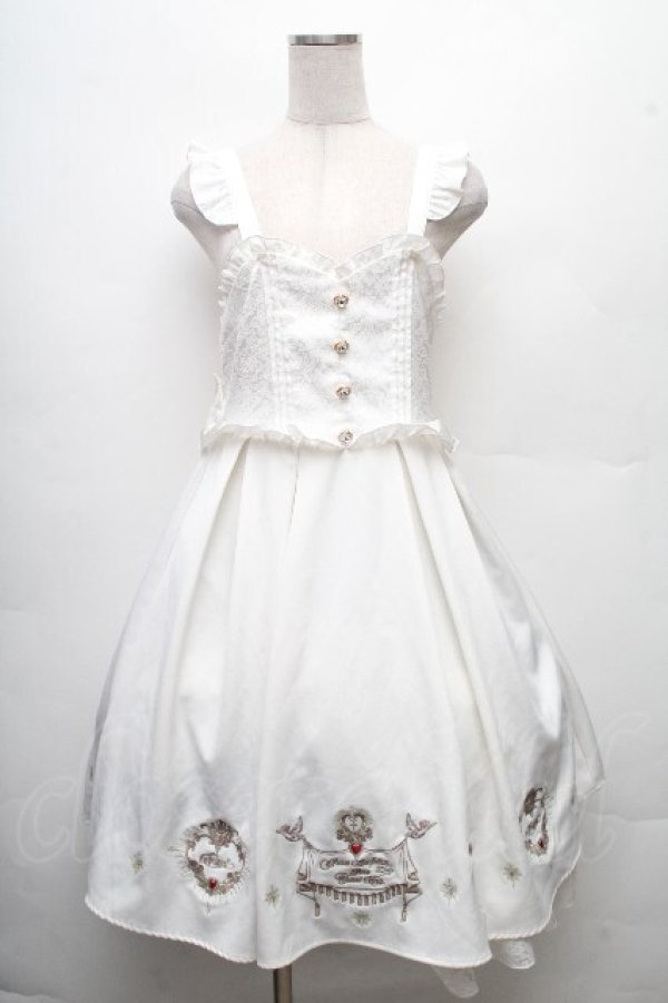 画像1: Amavel / Sacred Heart Rosaryジャンパースカート  白 S-26-03-24-044-CA-OP-HR-ZS (1)