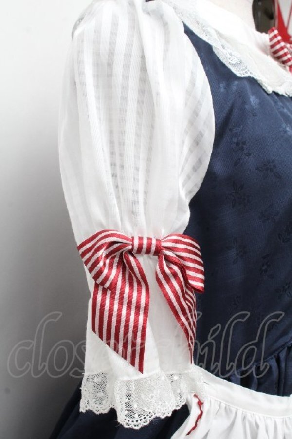 画像5: BABY,THE STARS SHINE BRIGHT / りんちゃんのグレーテルワンピースセット  白Ｘ紺Ｘ赤 S-26-03-24-046-BA-OP-SA-ZS (5)