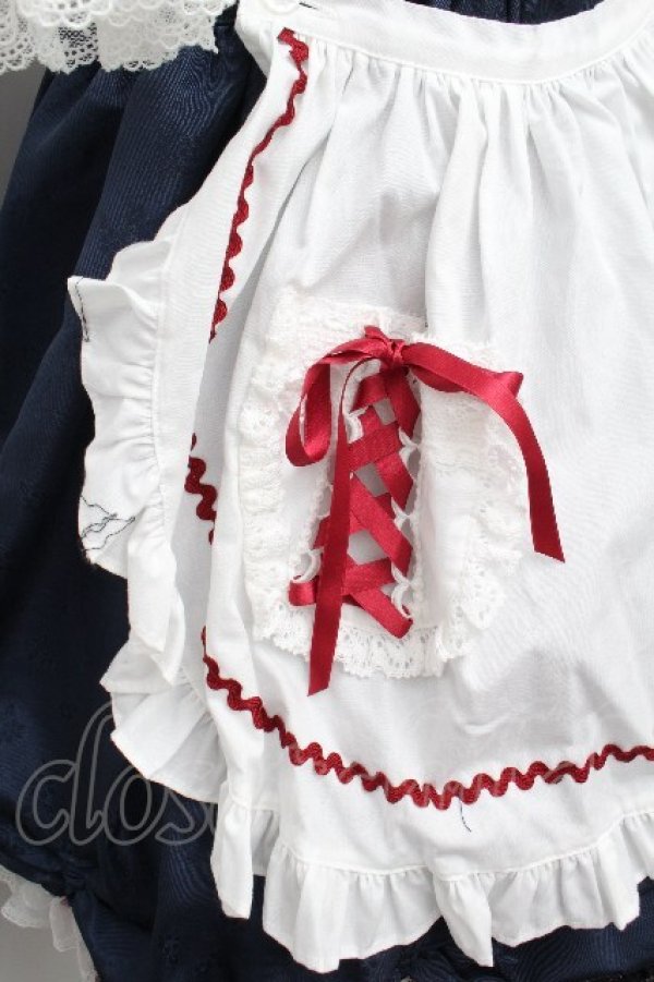 画像6: BABY,THE STARS SHINE BRIGHT / りんちゃんのグレーテルワンピースセット  白Ｘ紺Ｘ赤 S-26-03-24-046-BA-OP-SA-ZS (6)