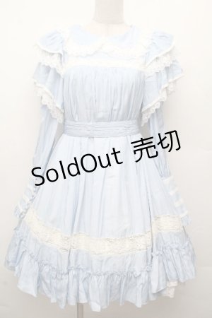 画像: Hoshibako Works / リリアンヌ姉妹 ワンピース(ショート丈)  サックス S-26-03-24-048-LO-OP-HR-ZS