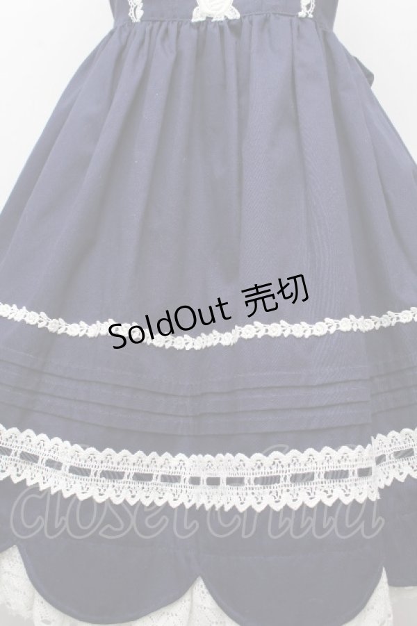 画像5: BABY,THE STARS SHINE BRIGHT / リボンスカラップジャンパースカート  紺 S-26-03-24-049-BA-OP-AS-ZS (5)