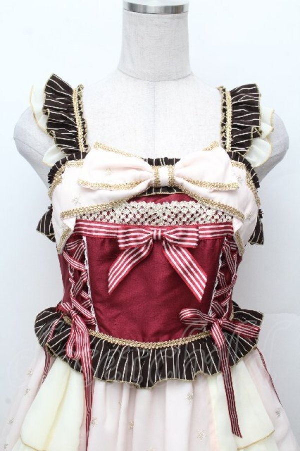 画像4: BABY,THE STARS SHINE BRIGHT / Etoile Filante  お星さまに願いを ジャンパースカート  ピンクＸボルドー S-26-03-24-053-BA-OP-SA-ZS (4)