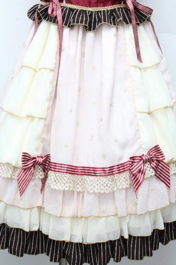 画像5: BABY,THE STARS SHINE BRIGHT / Etoile Filante  お星さまに願いを ジャンパースカート  ピンクＸボルドー S-26-03-24-053-BA-OP-SA-ZS (5)