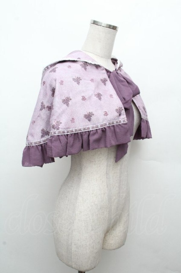 画像3: ALICE and the PIRATES / 秘密の冒険と幸せのワイナリー柄ケープ  ラベンダー S-26-03-24-055-PA-JA-AS-ZS (3)