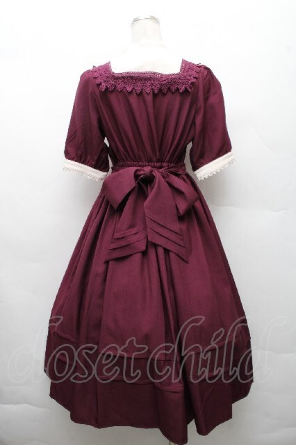 画像2: axes femme kawaii / エレガントドールワンピース M ワイン S-26-03-24-010-AX-OP-AS-ZS (2)