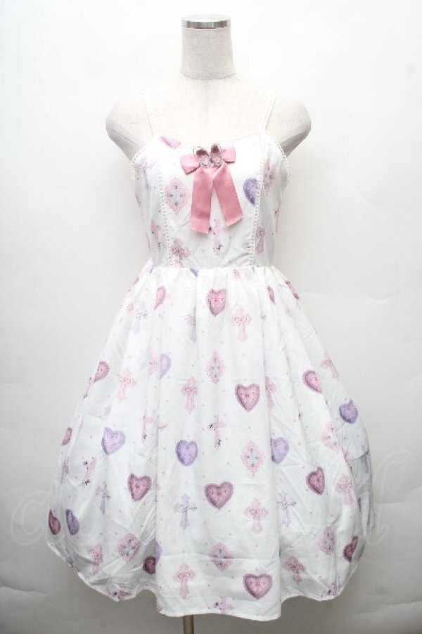 画像1: axes femme kawaii / ロージークロスジャンスカ  白 S-26-03-24-014-AX-OP-HR-ZS (1)