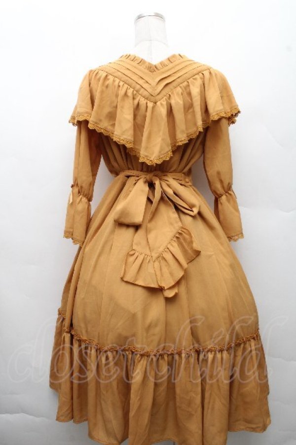 画像2: axes femme kawaii / シャルロットワンピース  からし S-26-03-24-015-AX-OP-HR-ZS (2)