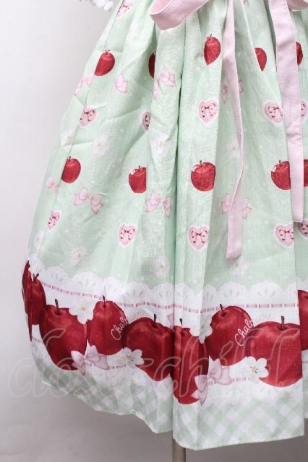 画像3: Chalmiere / スウィーティアップルワンピース  グリーン S-26-03-24-018-0-OP-AS-ZS (3)