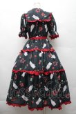 画像2: Chalmiere / チェリーバニー柄ワンピース  黒 S-26-03-24-019-0-OP-HR-ZS (2)