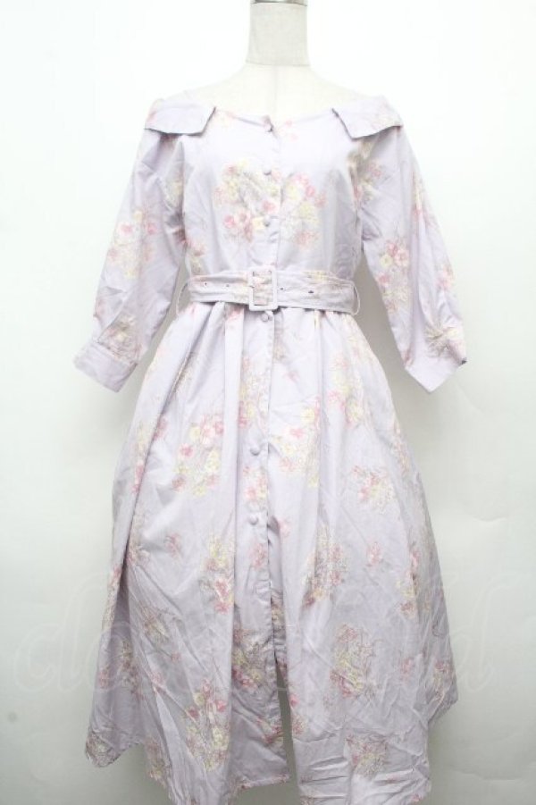 画像1: LIZ LISA / イノセントフラワー柄ワンピース  ラベンダー S-26-03-24-023-LO-OP-HR-ZS (1)