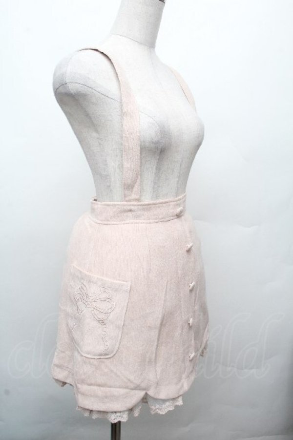 画像3: LIZ LISA / リボン刺繍ポケットスカート  ピンク S-26-03-24-024-LO-SK-AS-ZS (3)