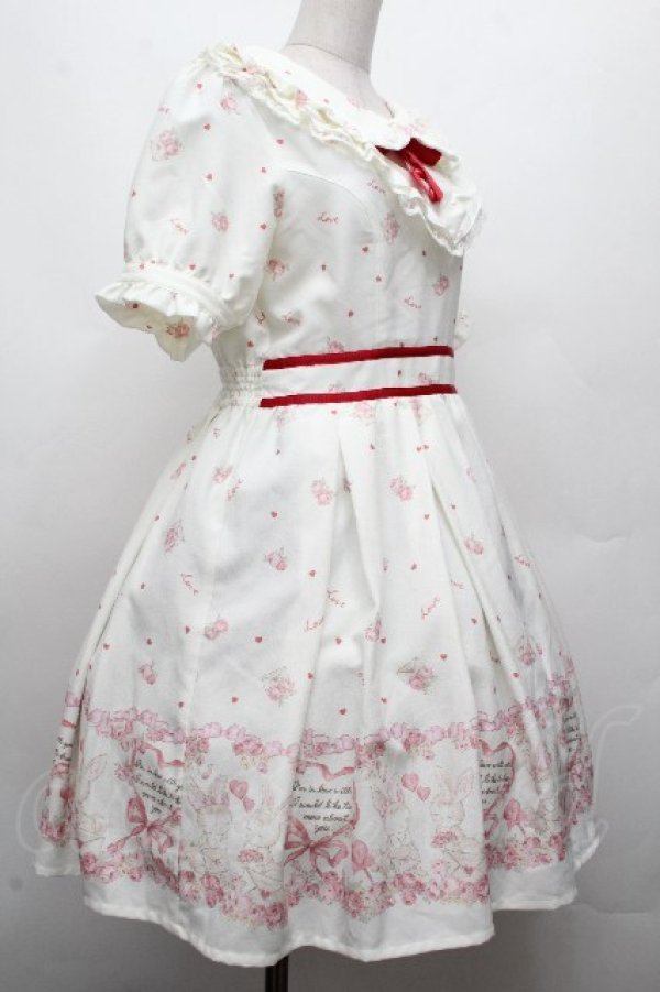 画像3: LIZ LISA / ラブレターラビット柄ワンピース  オフ S-26-03-24-025-LO-OP-AS-ZS (3)