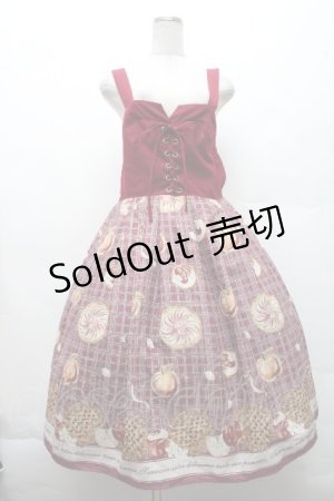 画像: axes femme POETIQUE / アップルパイレースアップワンピース M 赤 S-26-03-24-003-AX-OP-TE-ZS