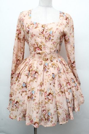 画像: LIZ LISA / ローズブーケワンピース  ピンク S-26-03-24-026-LO-OP-HR-ZS