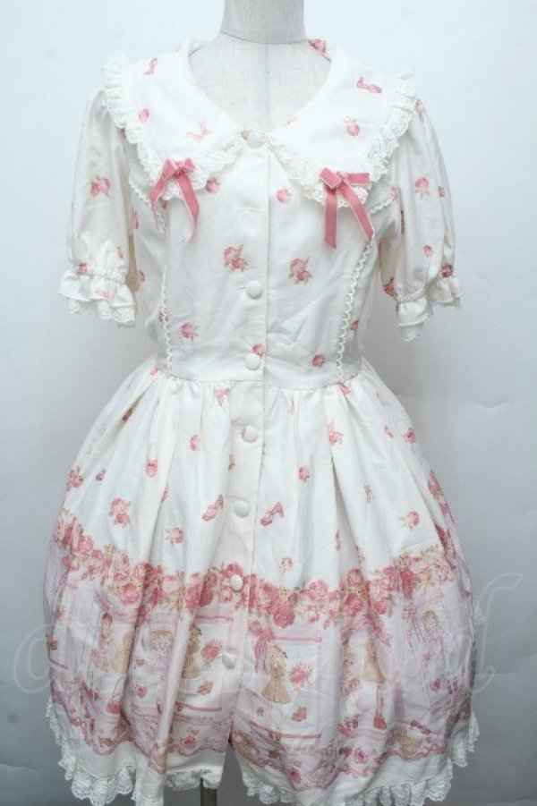 画像1: LIZ LISA / ドレスアップドール柄ワンピース  オフ S-26-03-24-027-LO-TO-HR-ZS (1)