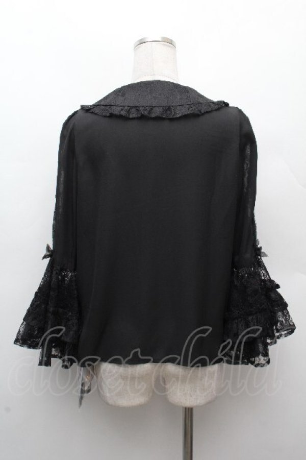 画像3: axes femme kawaii / レーシー姫袖ブラウス M 黒 S-26-03-28-033-AX-BL-TE-ZS (3)