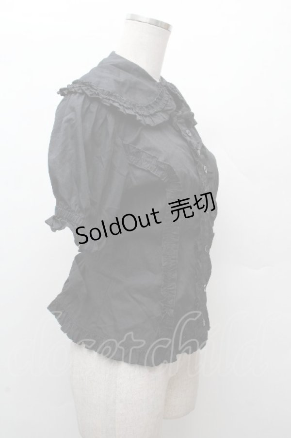 画像2: metamorphose / Lace up doll ハイウエストセット　ブラウス  黒 S-26-03-28-034-ME-OP-TE-ZS (2)